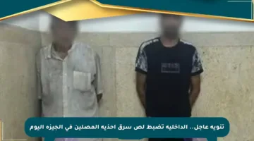 تنويه عاجل.. الداخلية تضبط لص سرق أحذية المصلين في الجيزة اليوم